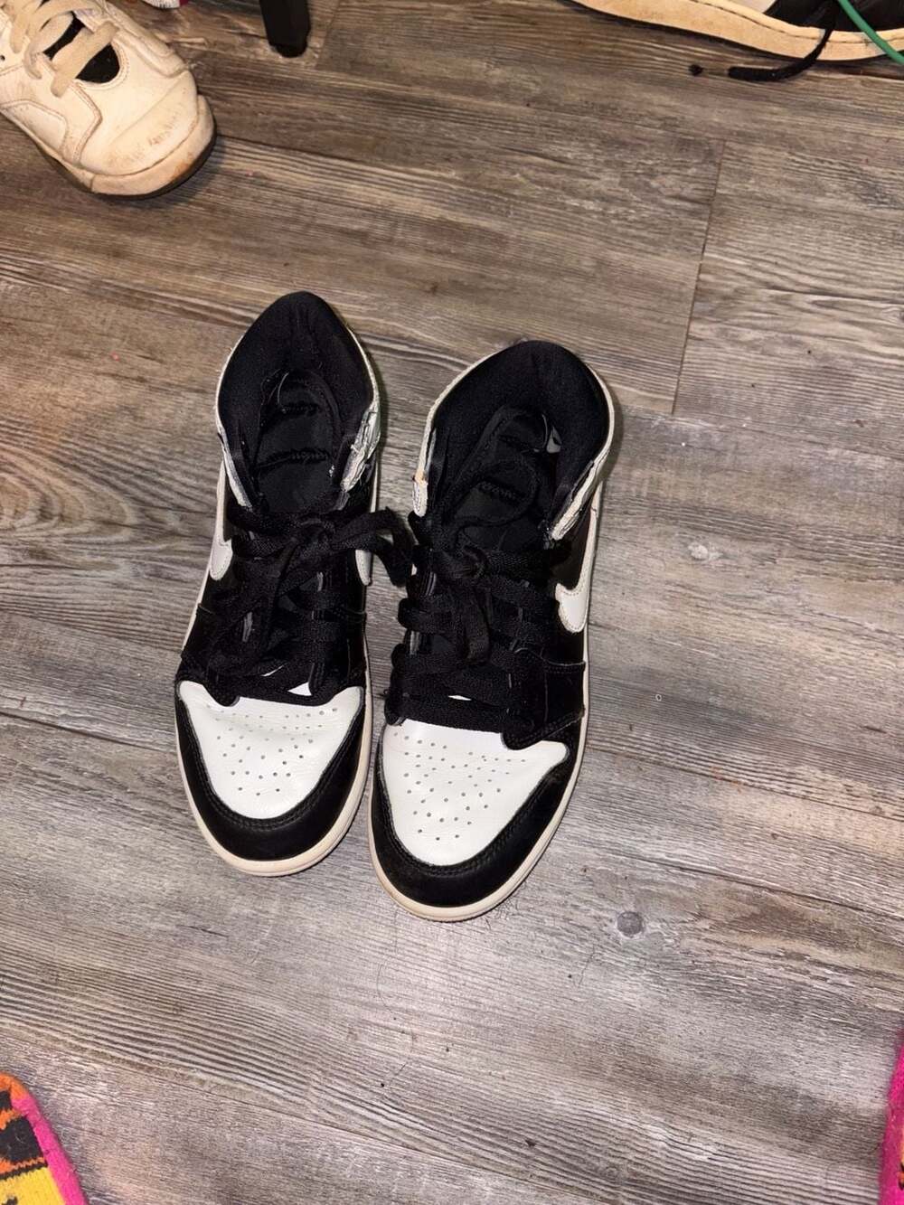 Air Jordan 1 Mid SE 'All Star' Carbon Fiber Black/White Sneakers 3Y